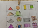 Stříhání,  lepení - geometrické tvary,