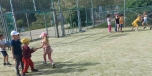 Sportování na hřišti 