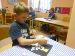 Geometrické tvary a sněhulák