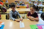 Na návštěvě v 1.B - hodina matematiky 