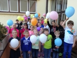 90 let školy - kytička a balónky