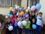 90 let školy - kytička a balónky